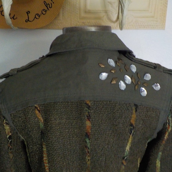 Lou Nardi Cotton & Stretch Military Style Jacket - Picture 7 of 13